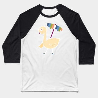 Rainbow duck Baseball T-Shirt